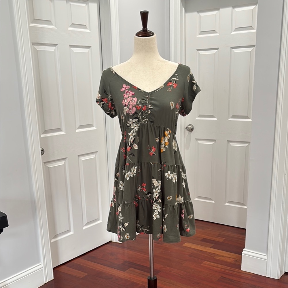 Floral Green Midi Dress